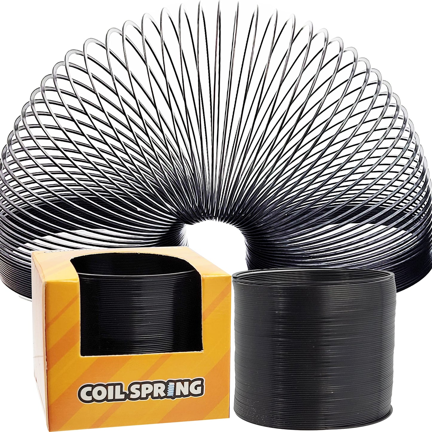 The Dreidel Company Black Metal Coil Spring, Goody Bag Fillers, Party Favor For Kids, Variety Of 2.4' (60Mm) Individually Boxed (Single)
