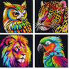 UiSdfuy Diamond Art Kits for Kids Ages 8-12, Arts & Crafts, Gem Art 4 Pack Diamond Painting 6 X 6 (4-Lion)