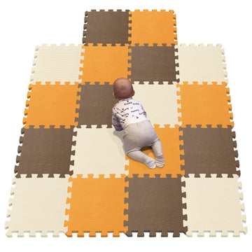 YIMINYUER 18 Tiles (30cm  30cm  1cm Each Tile) Baby Soft Puzzle Play Mats, Kids Thick EVA Foam Floor, Toddlers & Childrens Soft