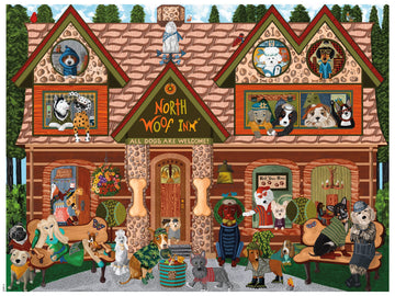 Ceaco - Woof N Wag - North Woof Inn - 300 Piece Jigsaw Puzzle