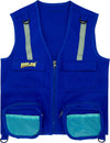 Eagle Eye Explorer Kids Cargo Vest for Boys and Girls with Reflective Safety Straps. 100% cotton. Size: M/L Color: Navy Blue