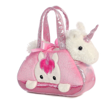 Aurora® Fashionable Fancy Pals™ Peek-A-Boo Unicorn Stuffed Animal - On-The-Go Companions - Stylish Accessories - Multicolor 7 Inches