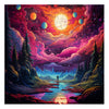 Trippy Puzzle Co - Wooden Jigsaw Puzzle For Adults - Challenging 300 Piece Puzzle With Cool Shapes - Outer Space Planets Puzzle