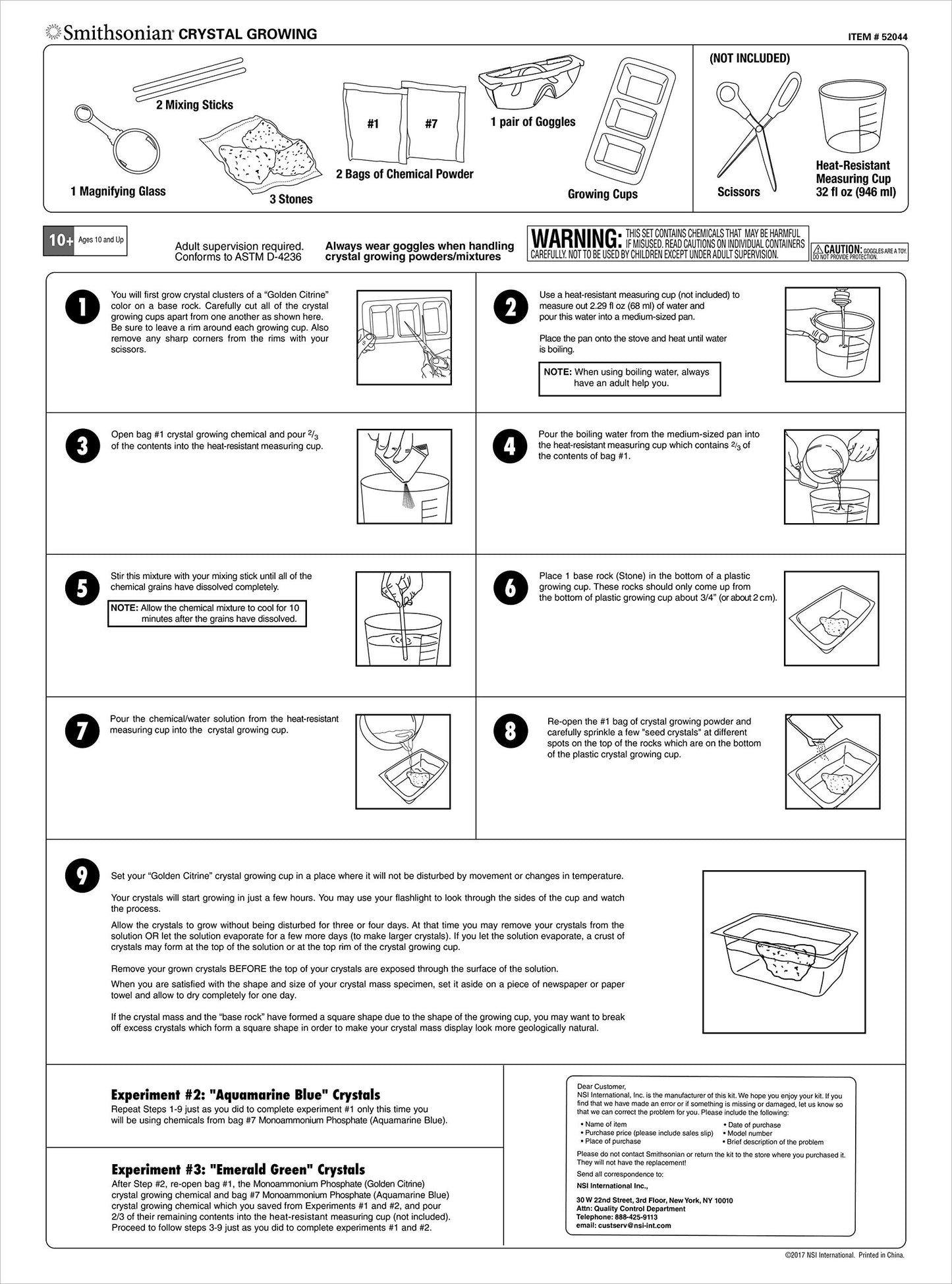 Smithsonian Crystal Growing Gem Like