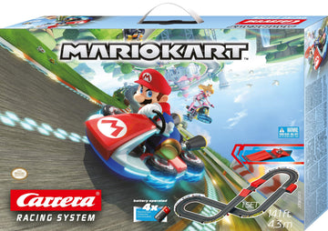 Carrera GO!!! Mario Kart 1:43 Scale Slot Car Racing Track Set, Multicolor, Includes Mario & Luigi, Model 20063503, Battery Operated