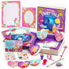 Girlzone Fairytale Writing Set, 45-Piece Fairy Stationery Kit With Paper Sheets, Cards, Stickers And Stampers In A Storybook Box, Magical Gift Idea, Perfect For Valentine And Easter Gifts