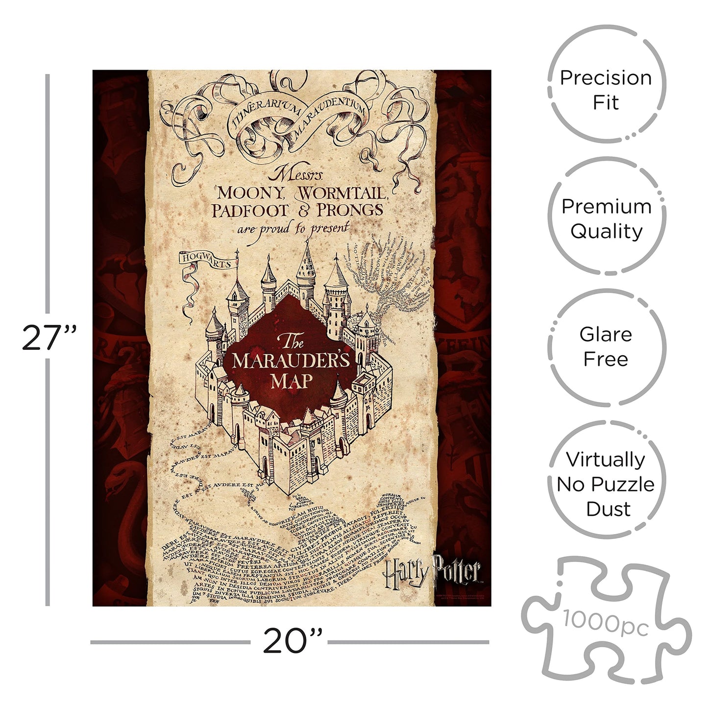 Aquarius Harry Potter Puzzle Marauder'S Map (1000 Piece Jigsaw Puzzle) - Officially Licensed Harry Potter Merchandise & Collecti