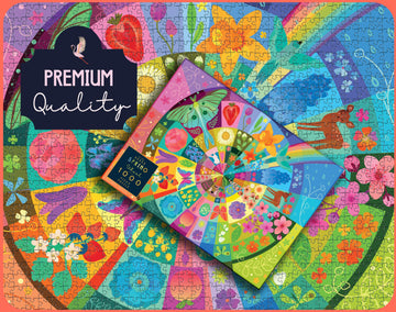 Elena Essex Puzzles 1000 Pieces - Spring Wheel, Jigsaw Puzzles 1000 Pieces, Spring Puzzle, Color Spring Summer Flower, Size 28 x