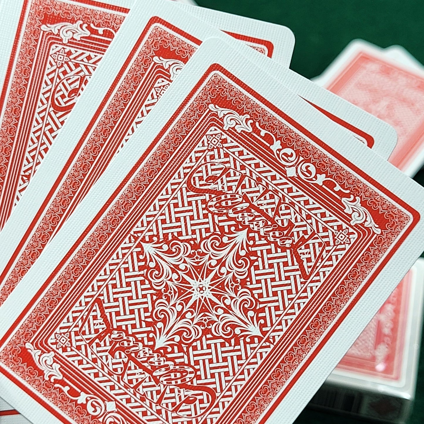 Newt's Playing Cards Canasta Clásico Double Deck Set - Deluxe Edition, Red, Cardstock, Includes 2 Single Decks with Point Values