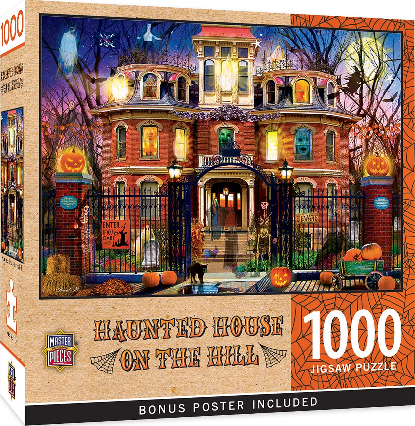 Masterpieces 1000 Piece Halloween Jigsaw Puzzle - Haunted House On The Hill - 19.25''X26.75''