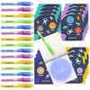 BONNYCO Invisible Ink Pen & Notebook Pack 16, Space Party Favors | Space Themed Party Favors for Kids Goodie Bags Stuffers Pinat
