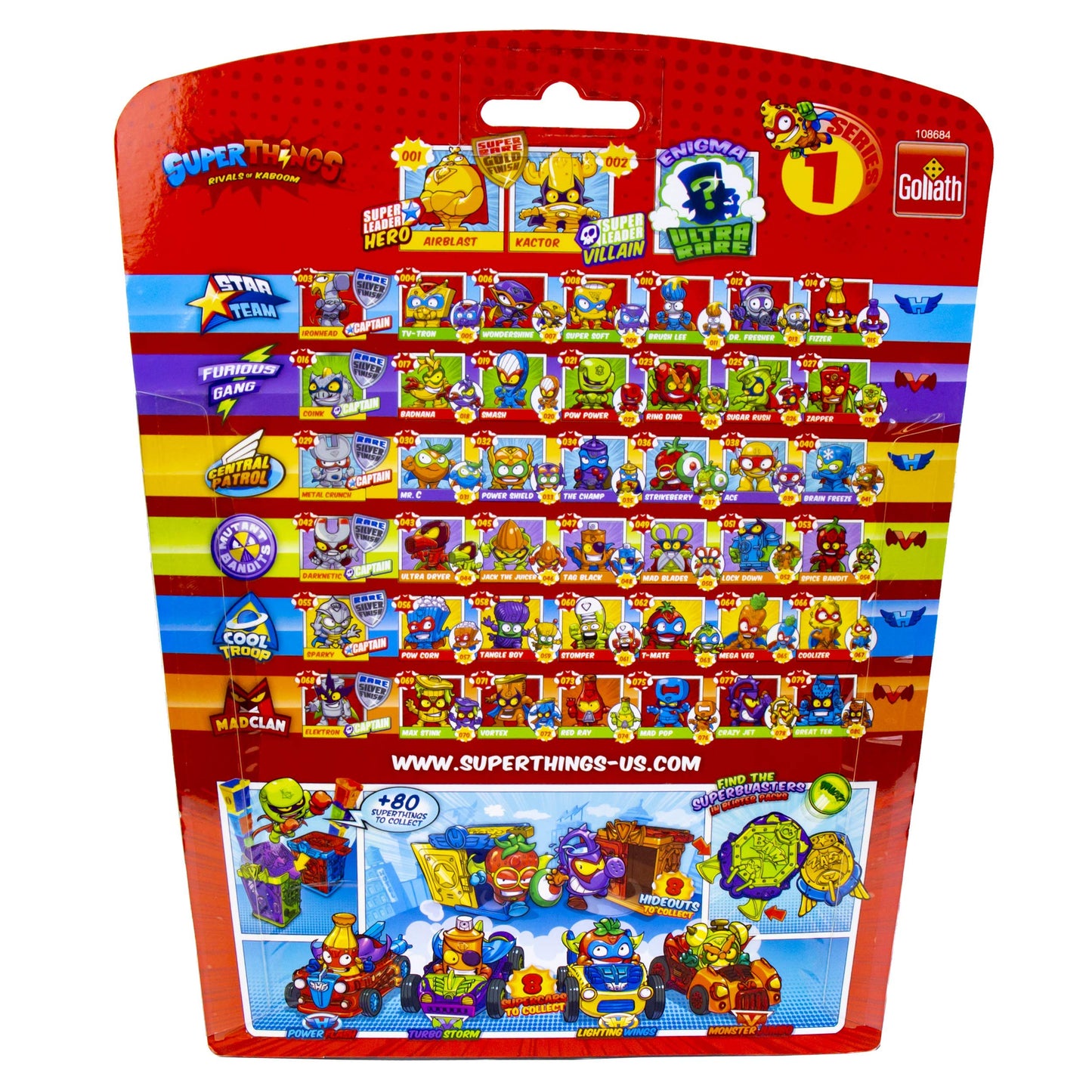 Superthings Series 1 - Blister Pack (10) By Goliath - Contains 9 Superthings And 1 Super Rare Gold Character