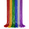 Mardi Gras Beads, 24PCS Metallic Colorful Bead Necklace Party Favors, 6 Kinds of 33'' Beaded Necklace Costume Women Men Stuff, F