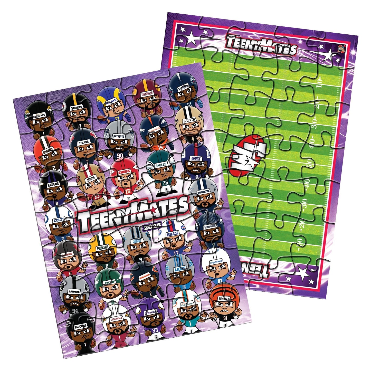 Teenymates NFL 2024 Party Animal Series 4 Pack - 8 Figures Total, 1 Inch Brown Plastic Toys