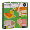 Petit Collage Beginner Puzzle For Kids, Farm Babies – Includes 4 Mini Puzzles (3-5 Pieces Each) – Cute Animal Puzzles For Ages 2+ – Makes A Great Gift Idea