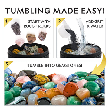 National Geographic Rock Tumbler Kit – Extra Large 2 Lb Barrel, 3-Speed Motor & 9-Day Timer – Geology DIY STEM Kit for Adults