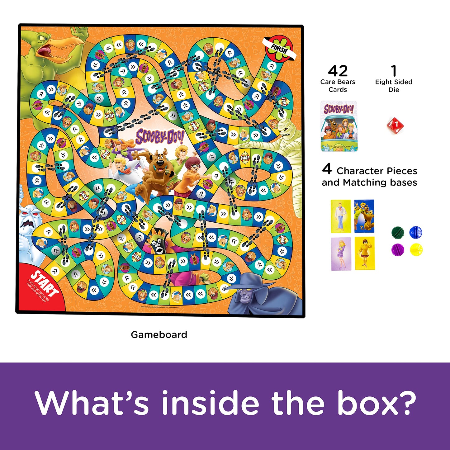 Aquarius Scooby-Doo Journey Board Game - Fun For Kids & Adults - Officially Licensed Scooby-Doo Merchandise & Collectibles (97018), Blue, White, Orange, For 96 Months