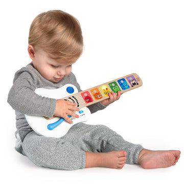 Baby Einstein Wooden Musical Toy Guitar, Electric, 16.5x2x7 Inch, Model 12396, Age 6 Months+ - Light Up with Whammy Bar