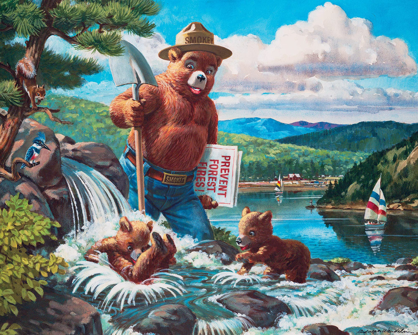Masterpieces Puzzle Set - 4-Pack 100 Piece Jigsaw Puzzle For Kids - Smokey Bear 4-Pack - 8''X10''