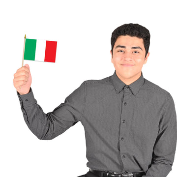 Beistle 12-Pack Italian Rayon Flag, 4-Inch by 6-Inch