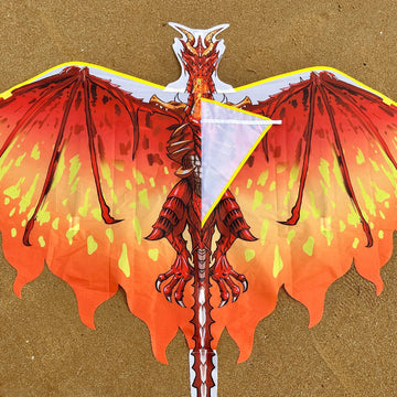 Mint'S Colorful Life Dragon Kite For Kids & Adults, Easy To Fly Kites For Beginners,Large Single Line Kite For Beach Trip With 3