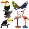 Gemini&Genius Bird Toys For Kids, Jungle Animal Bird Figures Gift Toys, 6Pcs Toucan, Parrot And Flamingo Action Figures. Great F