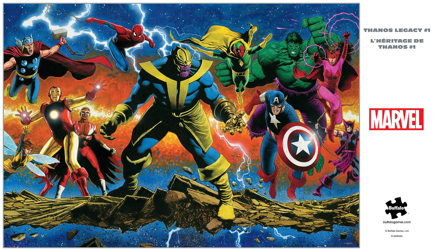 Buffalo Games Marvel Thanos Legacy 2000 Piece Jigsaw Puzzle - Challenging Adult Puzzle, Perfect for Game Nights, 38.5 x 26.5 inches