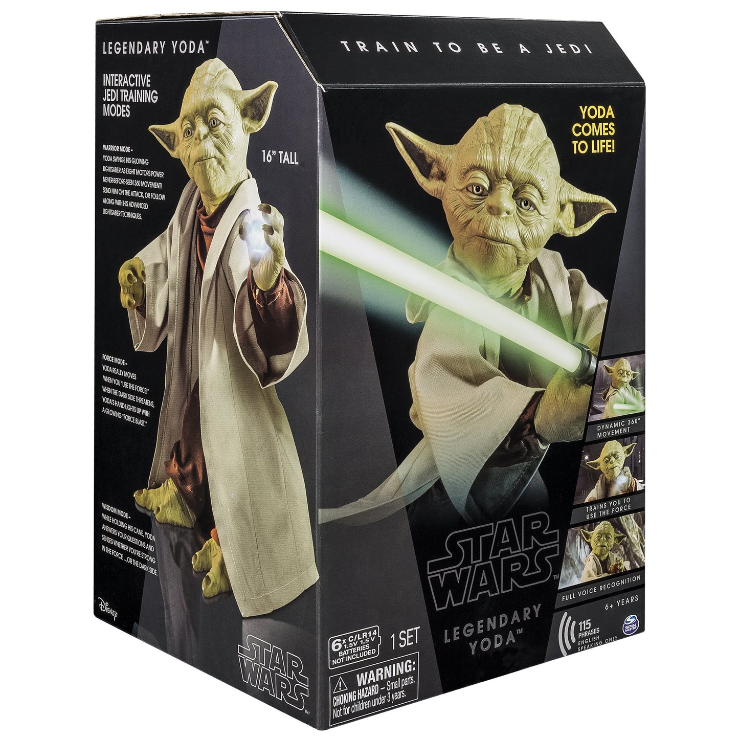 STAR WARS Jedi Master Yoda Toy - Green Rubber Figure Model 6025110
