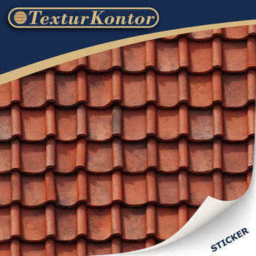 Texturkontor 3 Sheets Self-Adhesive Roof Tiles And Shingles For Dollhouses Scale 1:12 (Roof Tiles Clay 1)