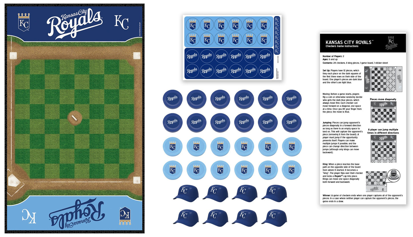Masterpieces Mlb Kansas City Royals Checkers Board Game