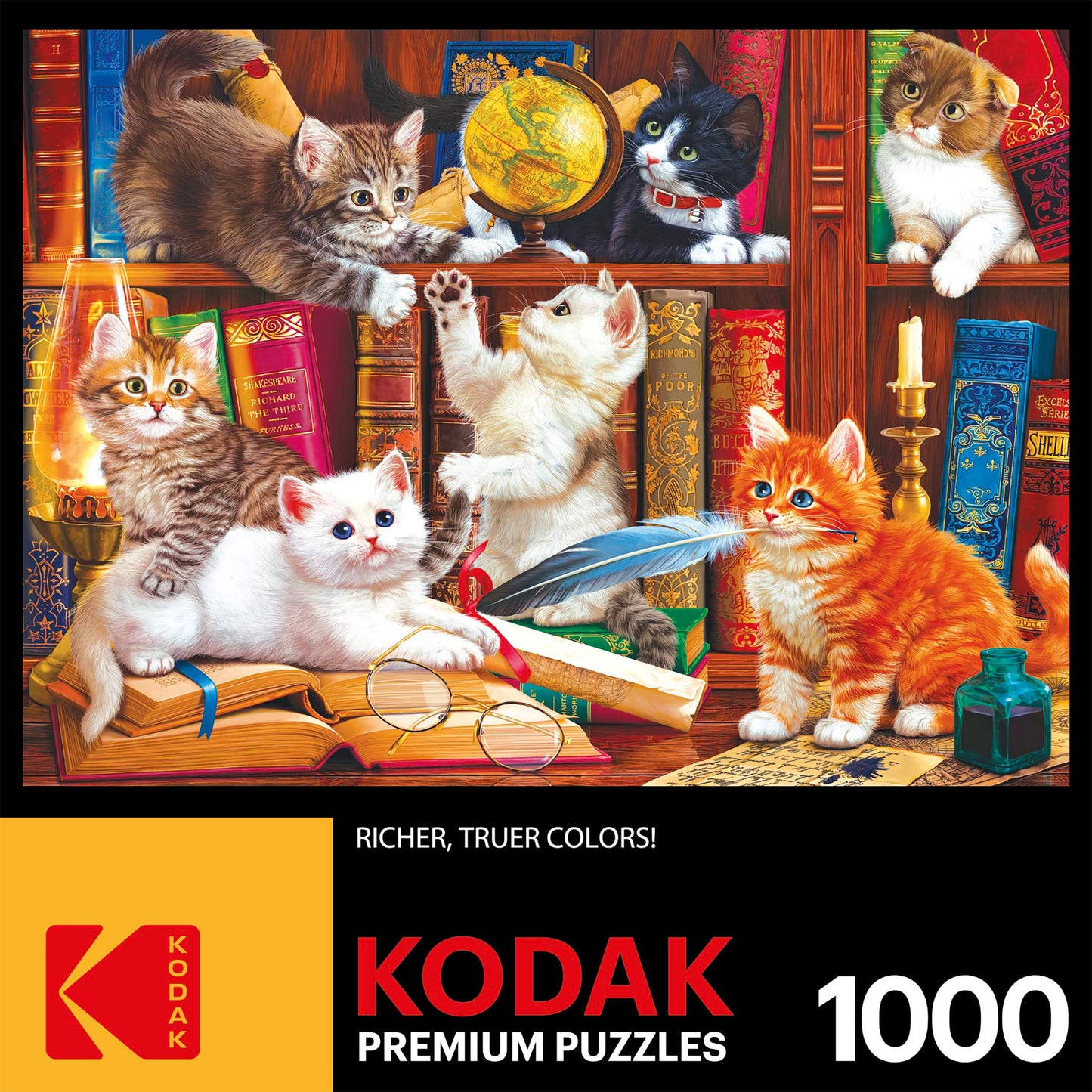 Cra-Z-Art - Roseart - Kodak Premium - Library Mischief - 1000 Piece Jigsaw Puzzle