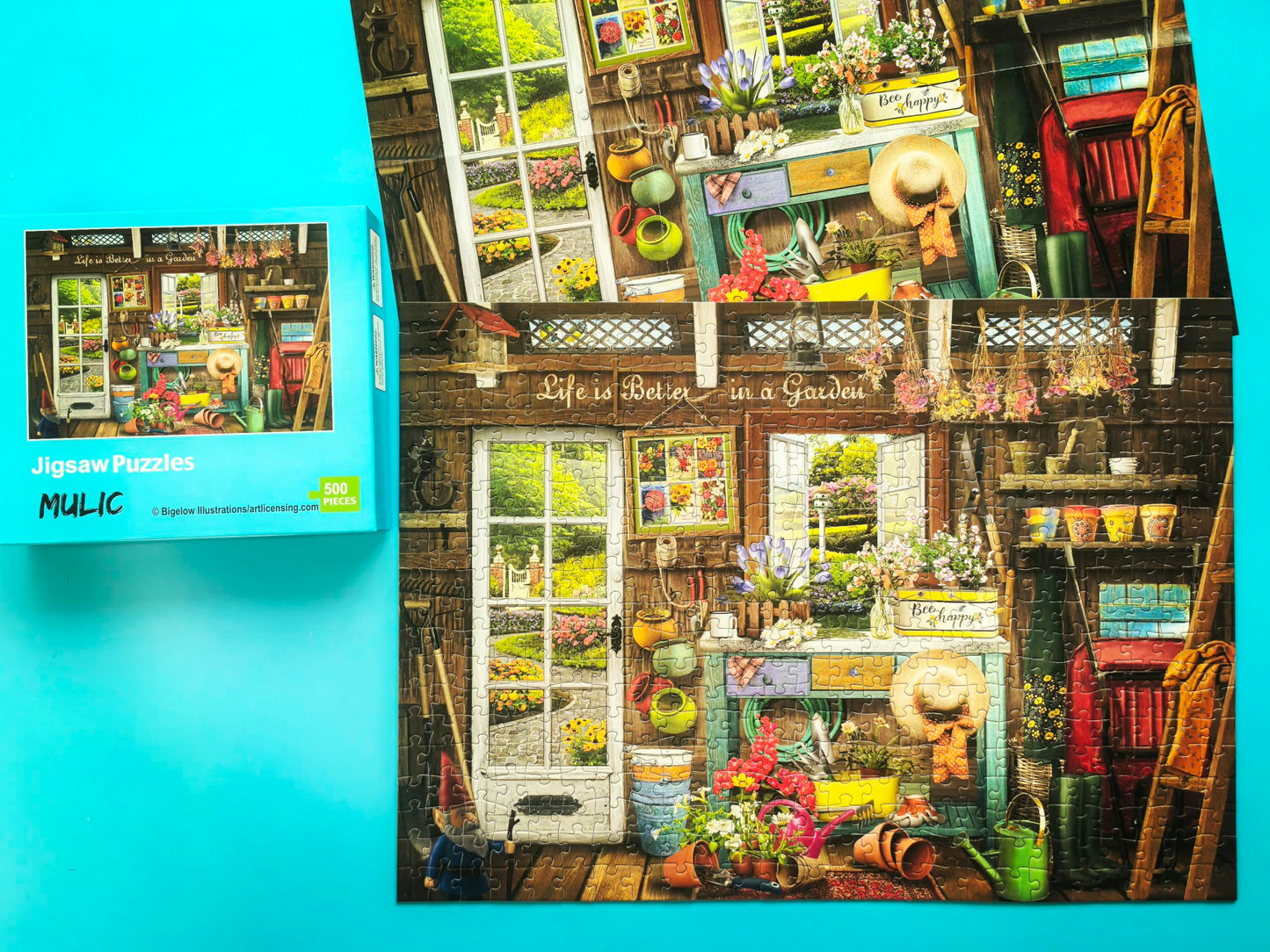 500 Piece Puzzles For Adults - Jigsaw Puzzles - Potting Shed - Designed By Bigelow Illustrations