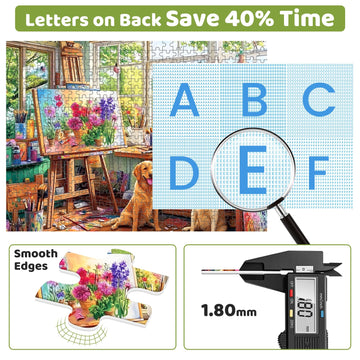 Jigsaw Puzzles for mature-themed 500 Piece 500 Piece Puzzles for mature-themeds Funny Puppy Theme Jigsaw Puzzles 500 Pieces Animal Pet Lover Challenging Puzzles Game Family Activity Party Gift Toy 20.5x15 in