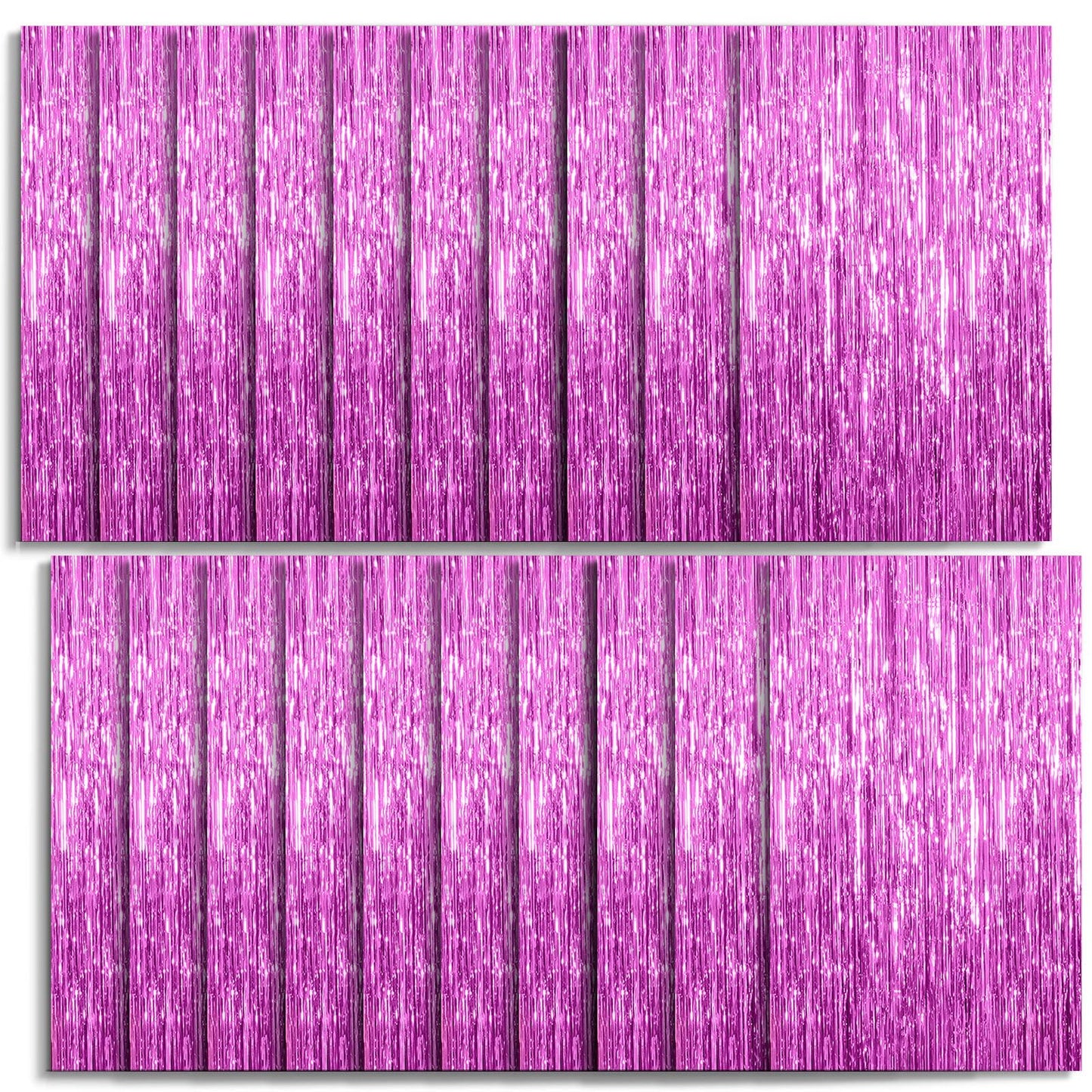 20 Pack Foil Curtain Backdrop Metallic Tinsel Foil Fringe Curtains Photo Booth Props for Birthday Wedding Engagement Baby Shower