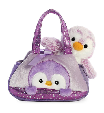 Aurora® Fashionable Fancy Pals™ Pompom Penguin™ Stuffed Animal - On-The-Go Companions - Stylish Accessories - Purple 7 Inches