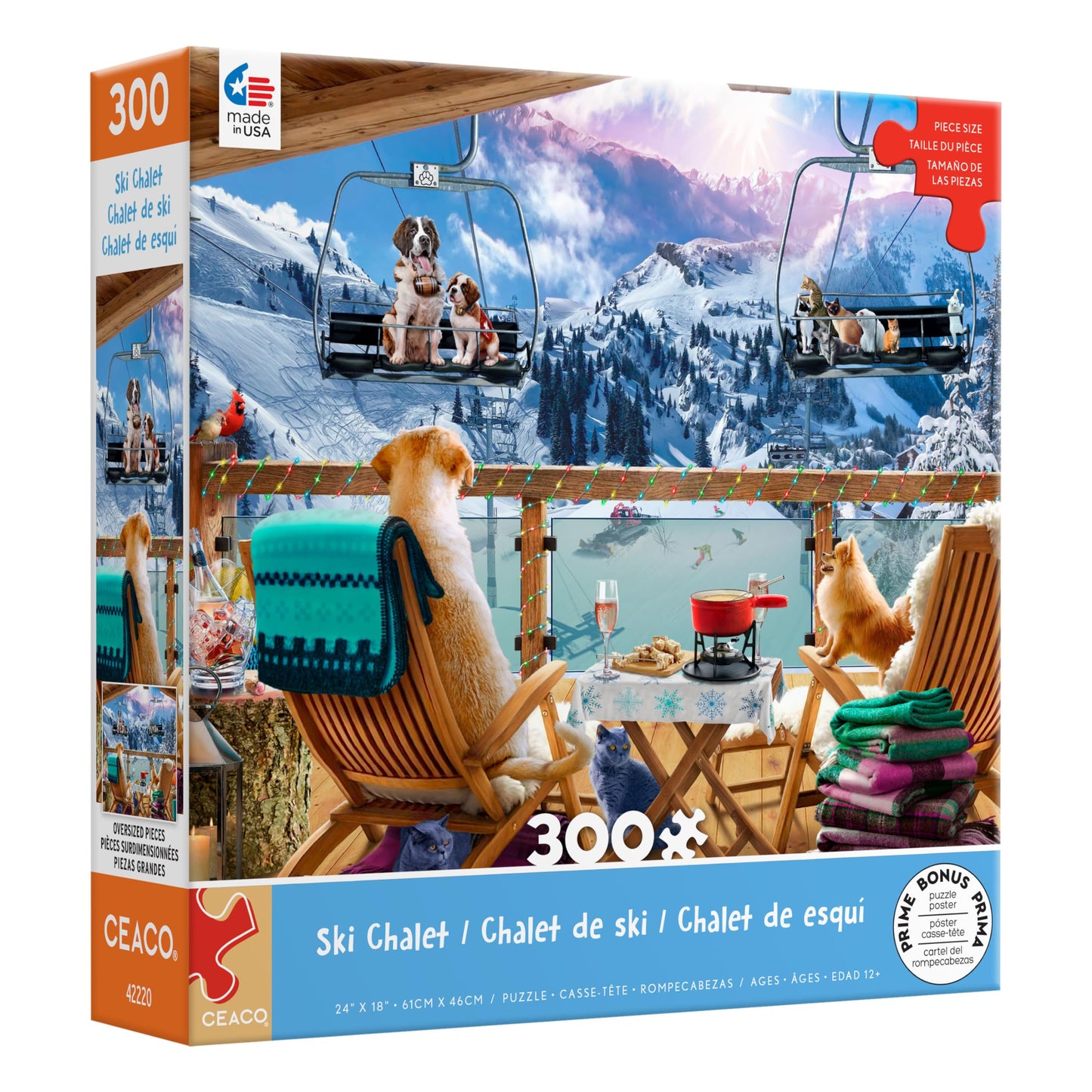 Ceaco - Ski Chalet - 300 Piece Jigsaw Puzzle
