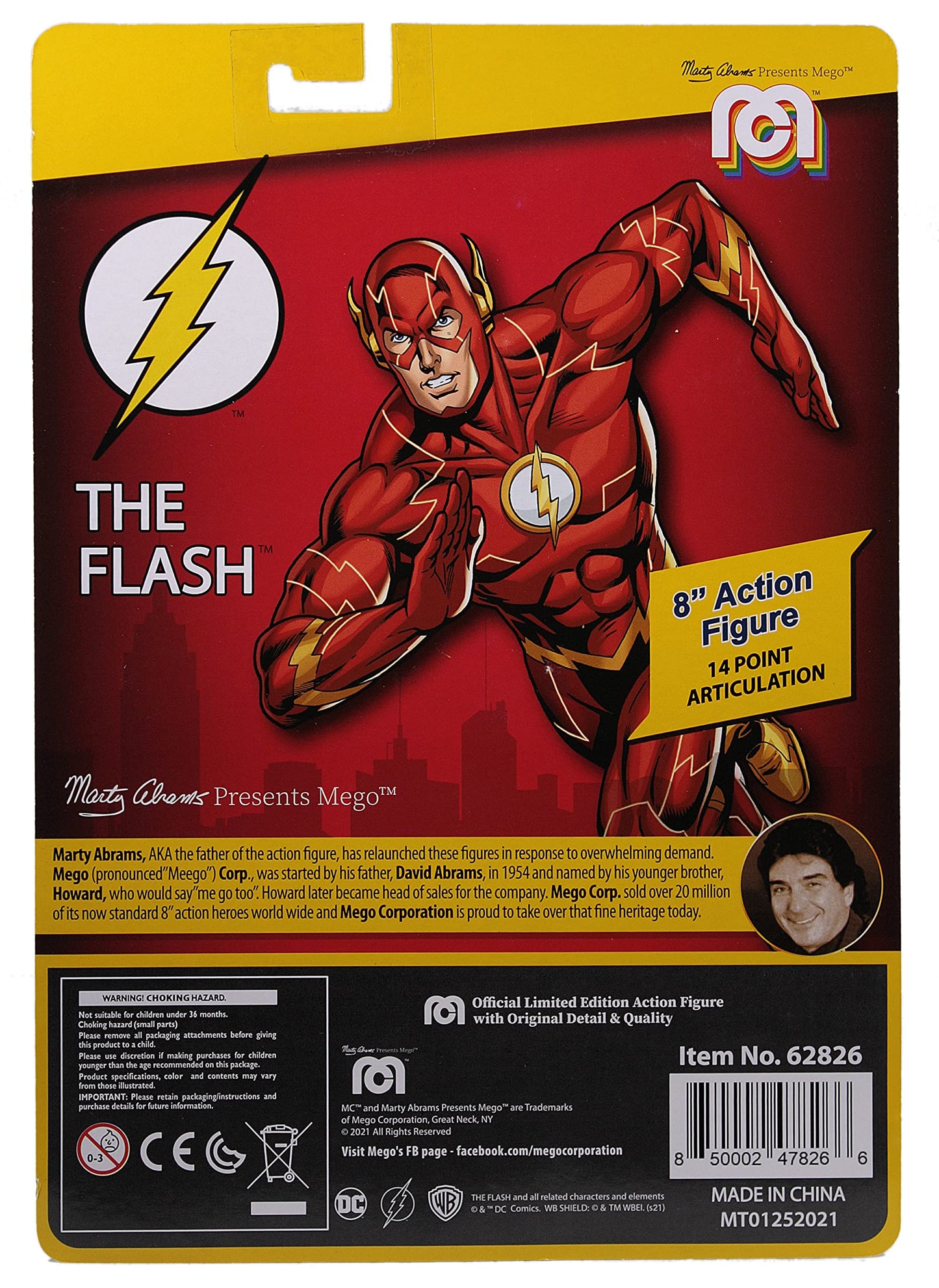 Mego Dc Comics Flash 8 Action Figure Multicolor