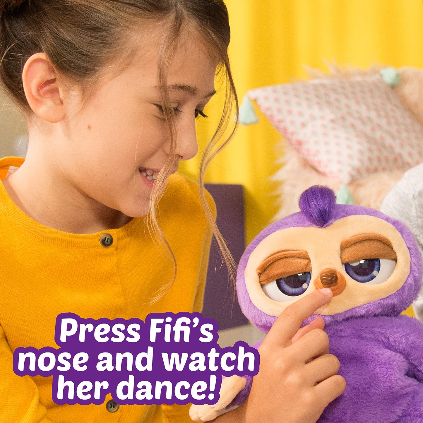 Pets Alive Fifi The Flossing Sloth Purple - 11' Interactive Animal Dancing Robotic Plush Toy With 3 Songs, Floss Dance, Adorable Gift, Party Plush Toy Kids Ages 3+