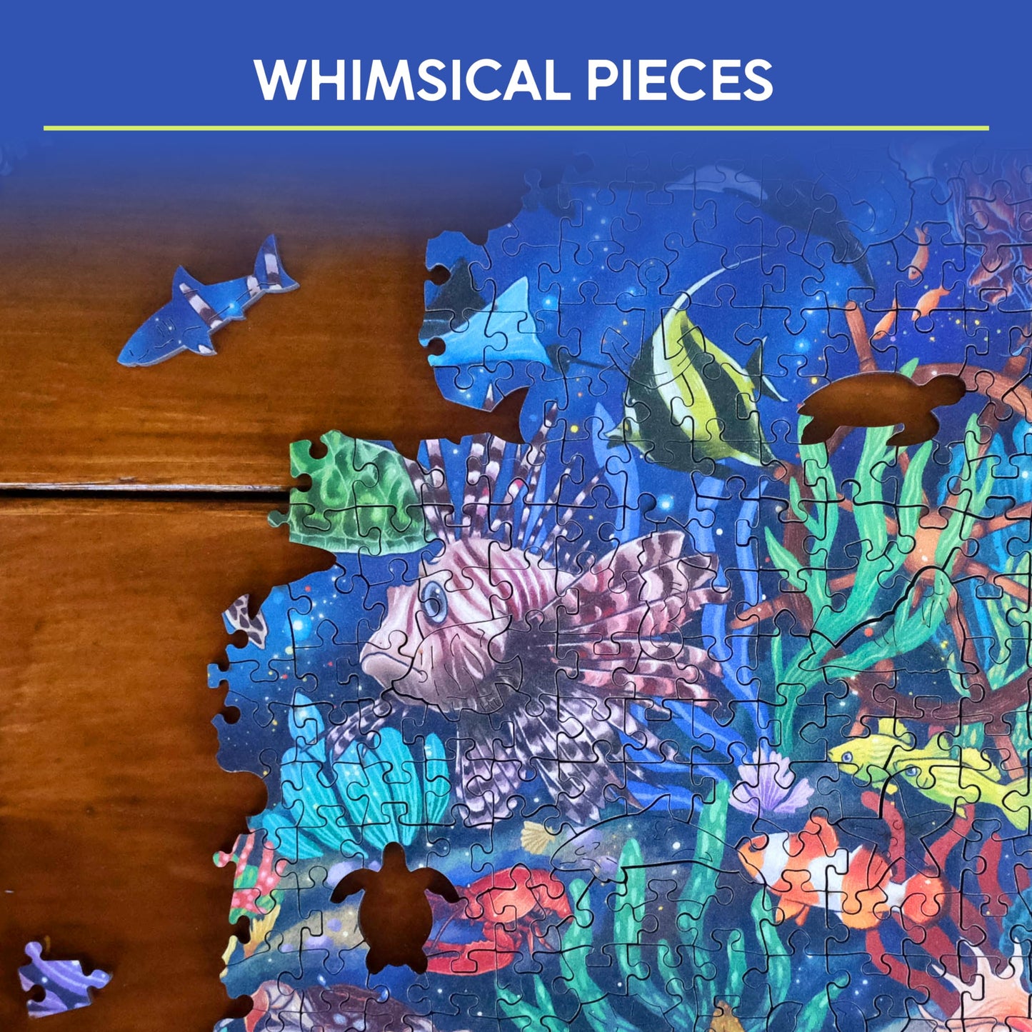 Ravensburger Under The Sea 500-Piece Vibrant Wooden Jigsaw Puzzle | Stress-Reducing Fun | Eco-Friendly Materials | Certified By The Forest Stewardship Council