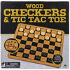 Cardinal Games Wood Checkers & Tic Tac Toe - 2 Sided Game Board and Pieces, multi color, basic pack (6029785)