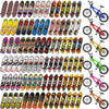 Hortsun 100 Pieces Finger Toys Set Finger Skateboards Fingerboards Toy Bikes Hand Skateboard Tiny Bike Creative Fingertips Movem