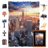 Unidragon Original Wooden Jigsaw Puzzles - City Morning New-York, 125 Pcs, Small 9'X6.2', Beautiful Gift Package, Unique Shape Best Gift For Adults And Kids