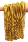 Dondor Festive Metallic Beaded Necklaces (72 Pack, GOLD)