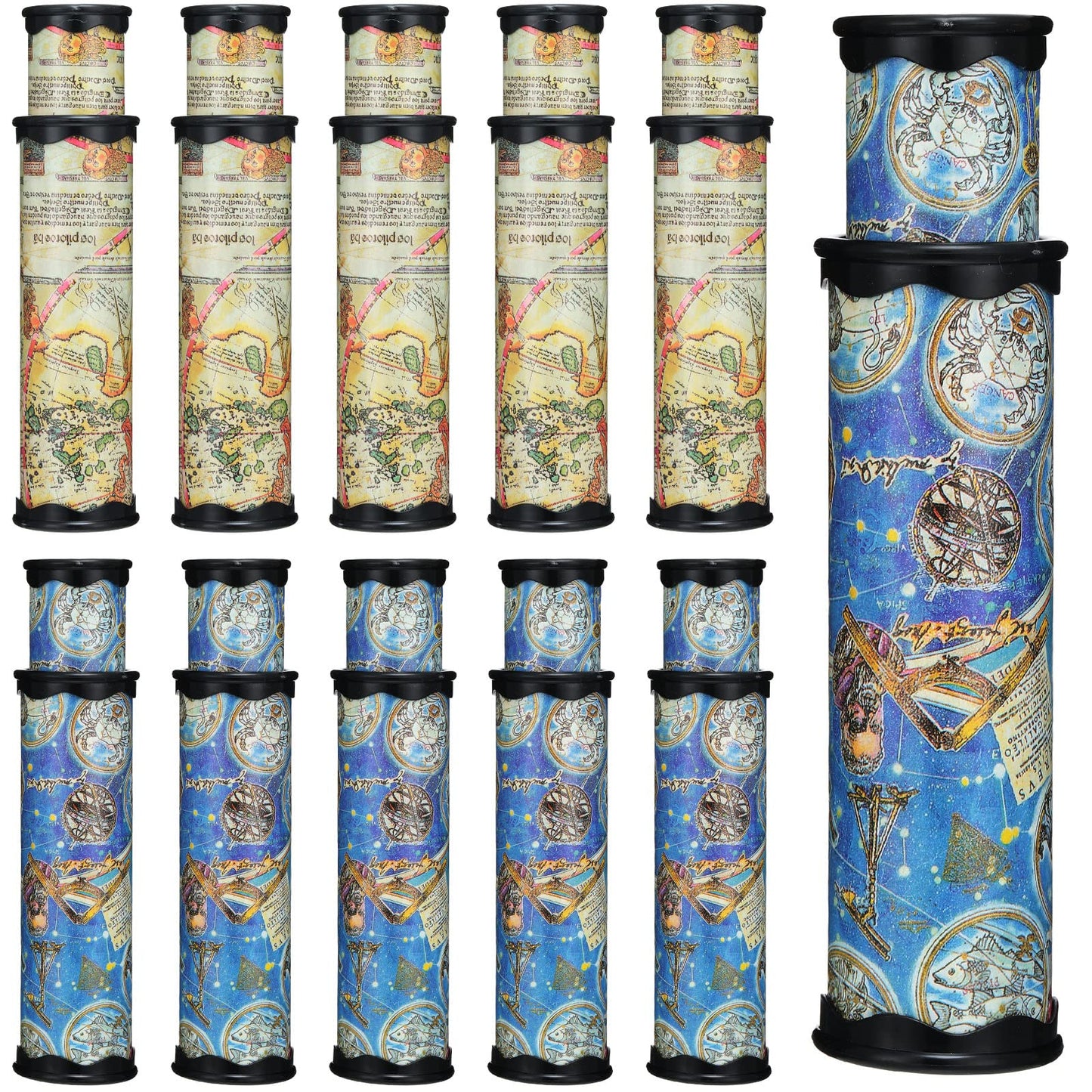 Yunsailing 12 Pack Magic Kaleidoscope World Kaleidoscope Classic Toys Retro Toys Stretchable Long Kaleidoscope Bulk Party Favors Educational Science Developmental Toy For Boy Girl Adults Birthday