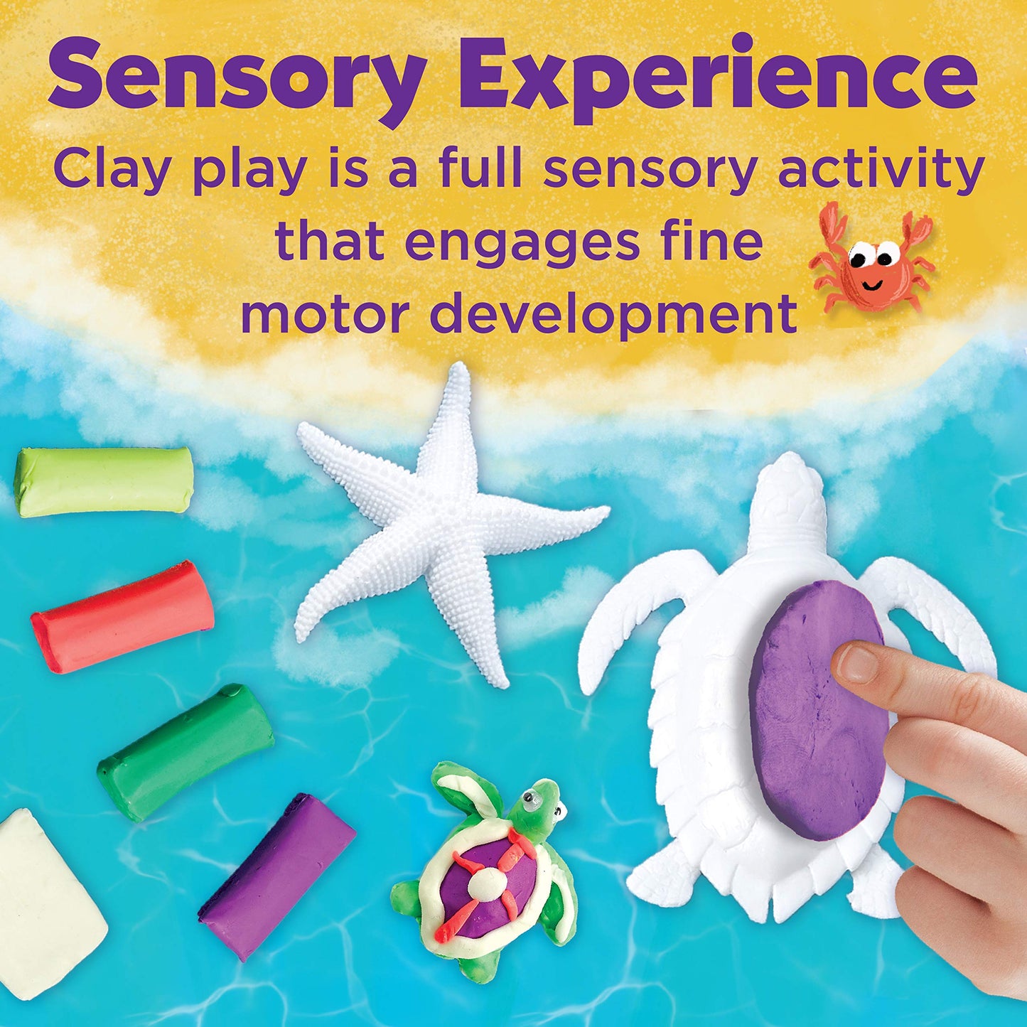 Creativity For Kids Create With Clay Turtle Lagoon - Marine Biology Crafts For Kids - Build A Sea Turtle Habitat With Clay, Multi (6238000) Medium