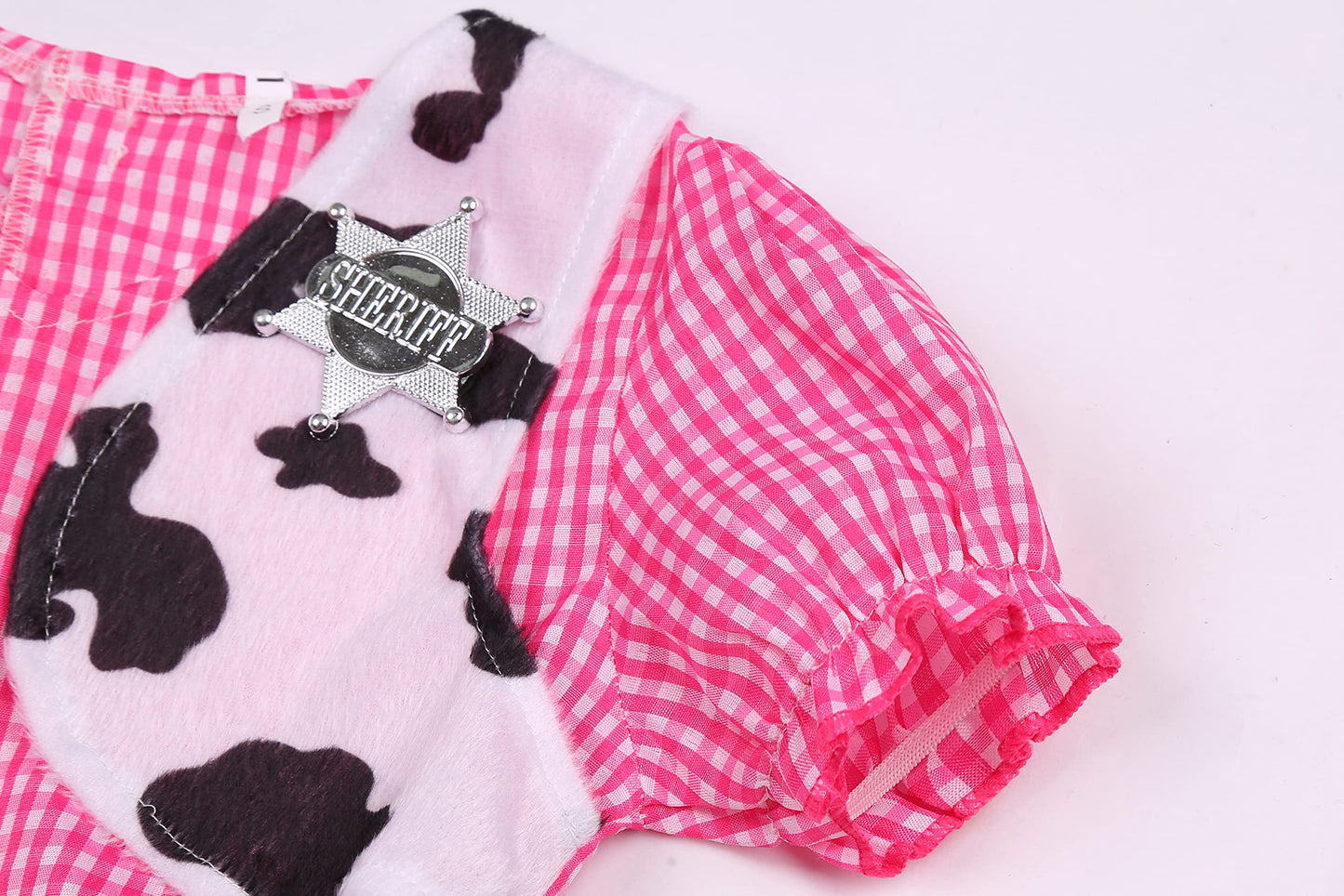 Nuehoryu Cowgirl Costume for Girls Western Outfit with Cowgirl Hat for Halloween Western Rodeo Dress Up (9-10 Years)