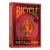 Bicycle Metalluxe Red Playing Cards - enhanced Metal Foil Finish - game-style Size