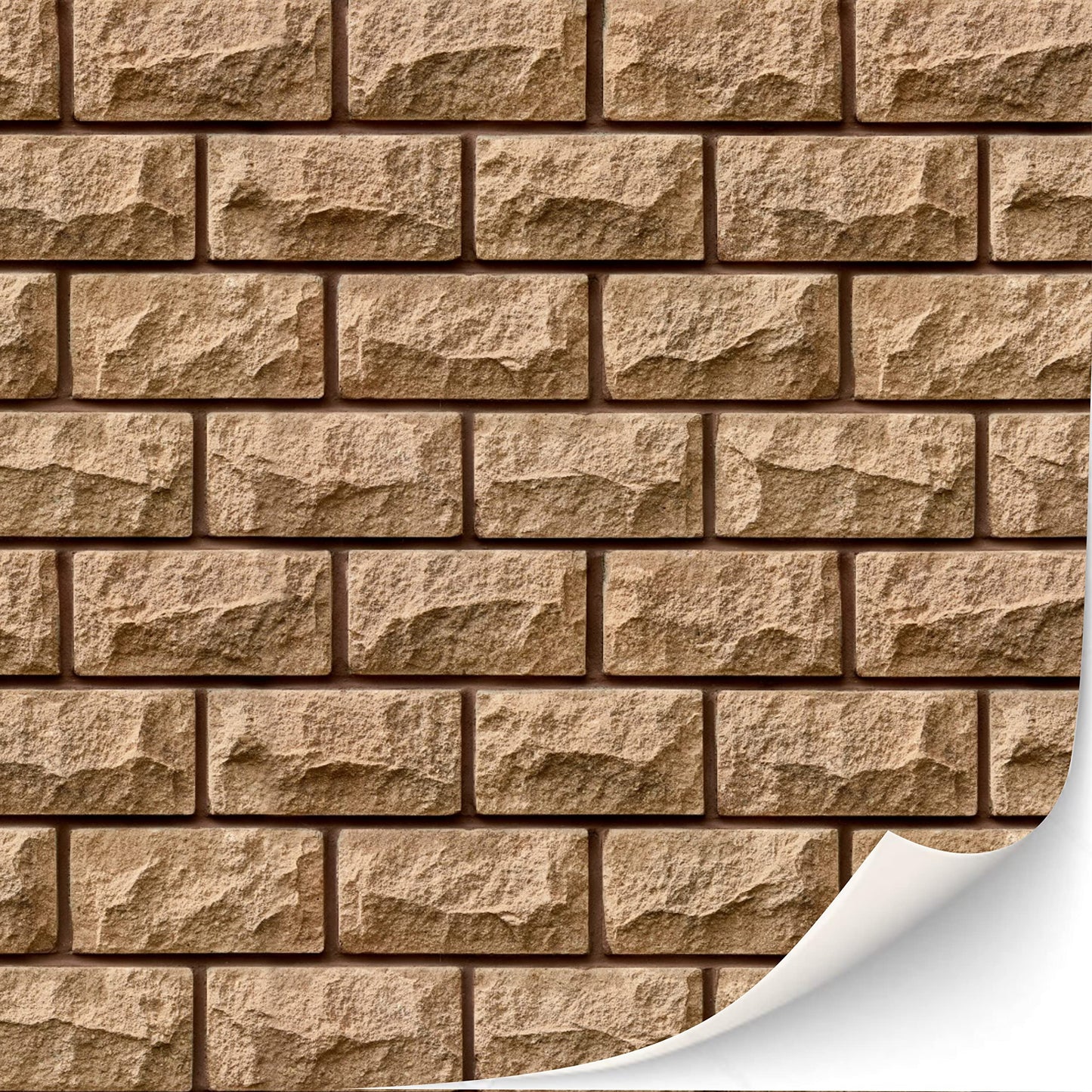 3 Sheets Self-Adhesive Wall Cladding For Dollhouse 1:12 Scale (Historical Sandstone)