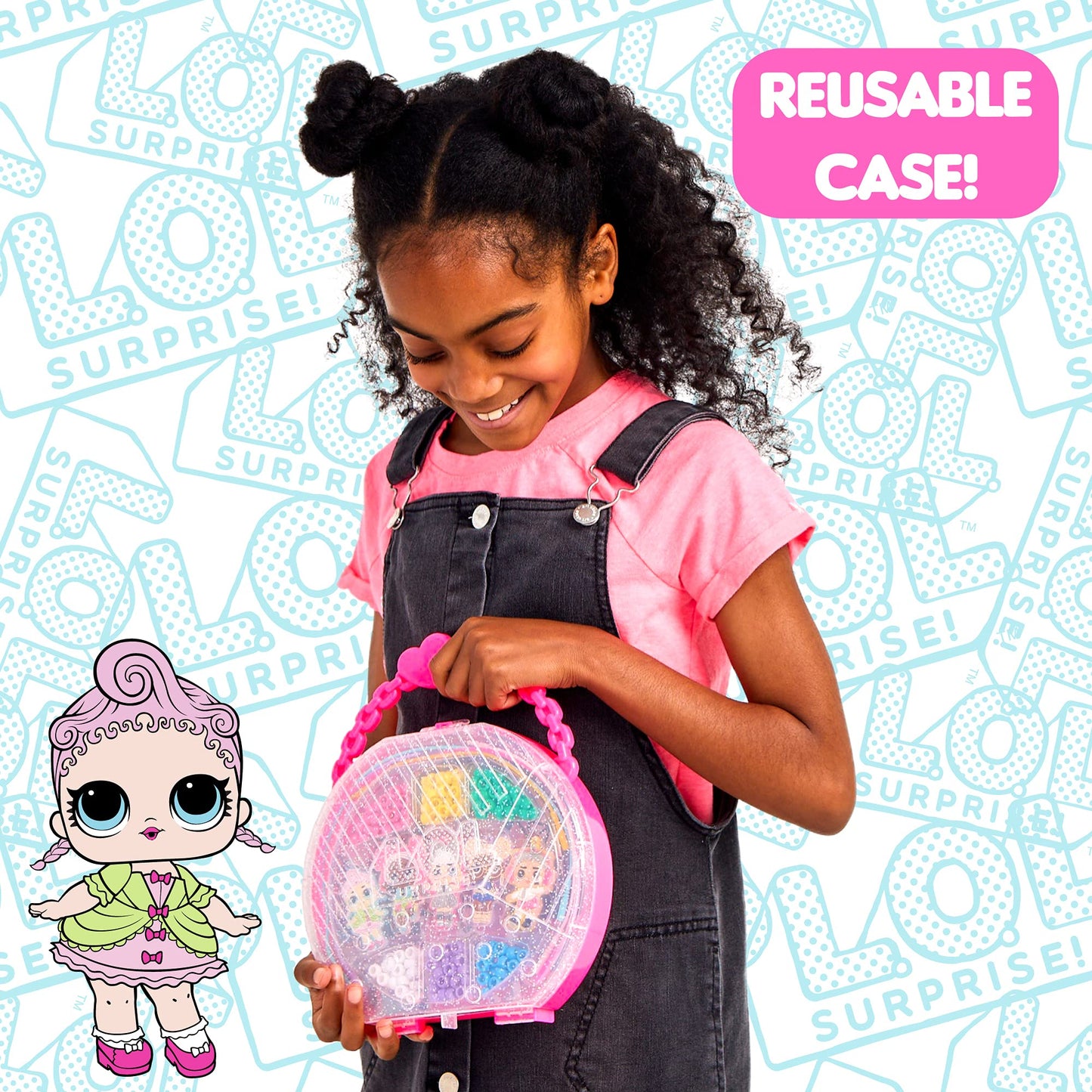 L.O.L. Surprise! Jewelry Activity Case, Create Custom Jewelry with 100+ Beads & Charms, DIY Kit for Kids Ages 6+