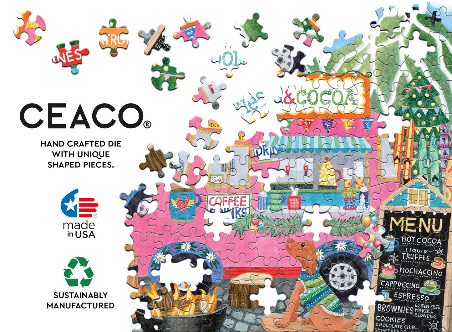 Ceaco - Food Trucks - Festive Food Truck Ii - 500 Piece Jigsaw Puzzle